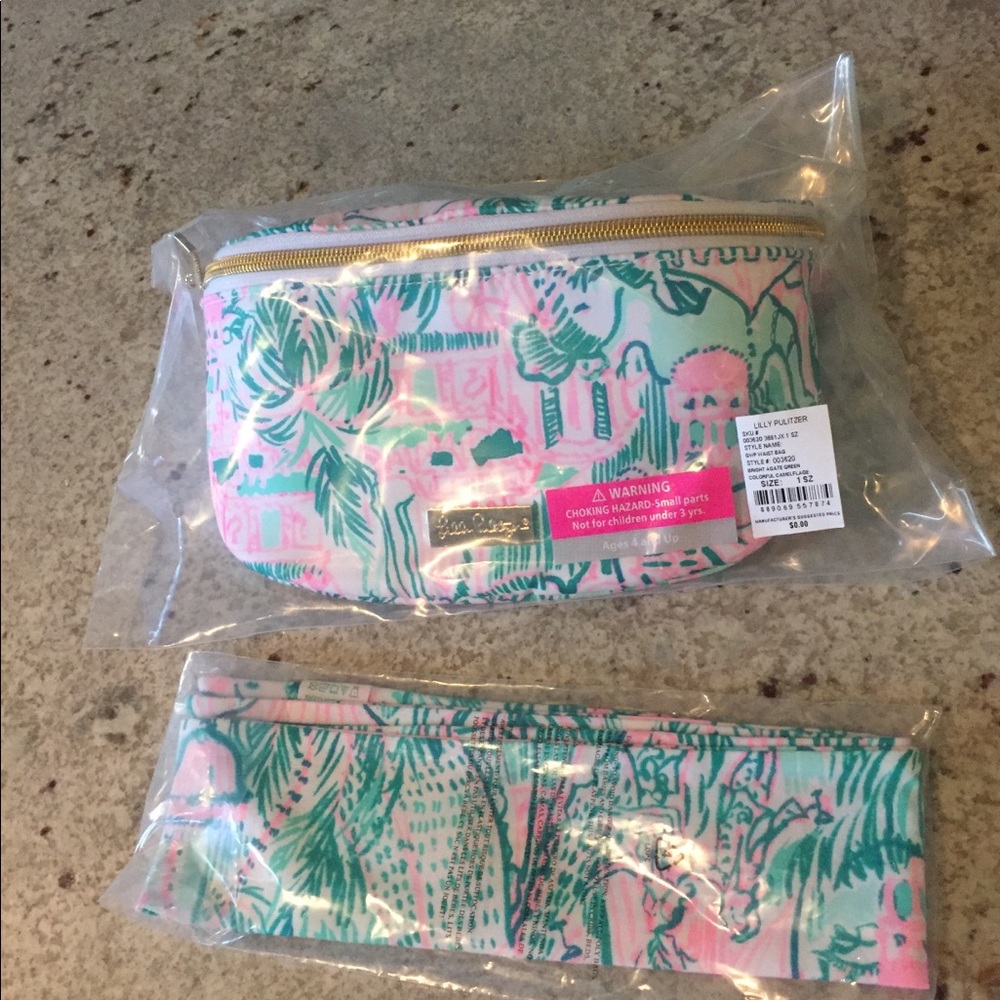🌴Lilly Pulitzer GWP Headwrap & Waist Bag🌴